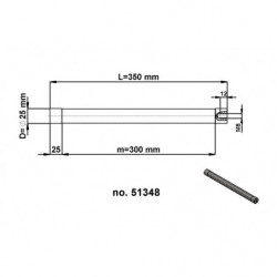 Magnetická tyč - NdFeB pr.25, l_350 mm