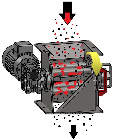 Výsuvný rotační magnetický separátor